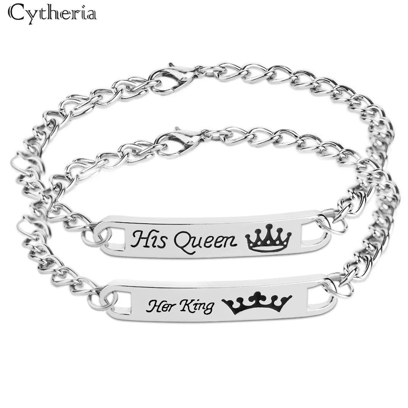 His Queen Her King Bracelets For Lovers