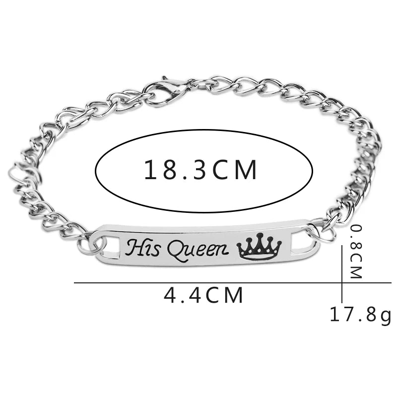 His Queen Her King Bracelets For Lovers