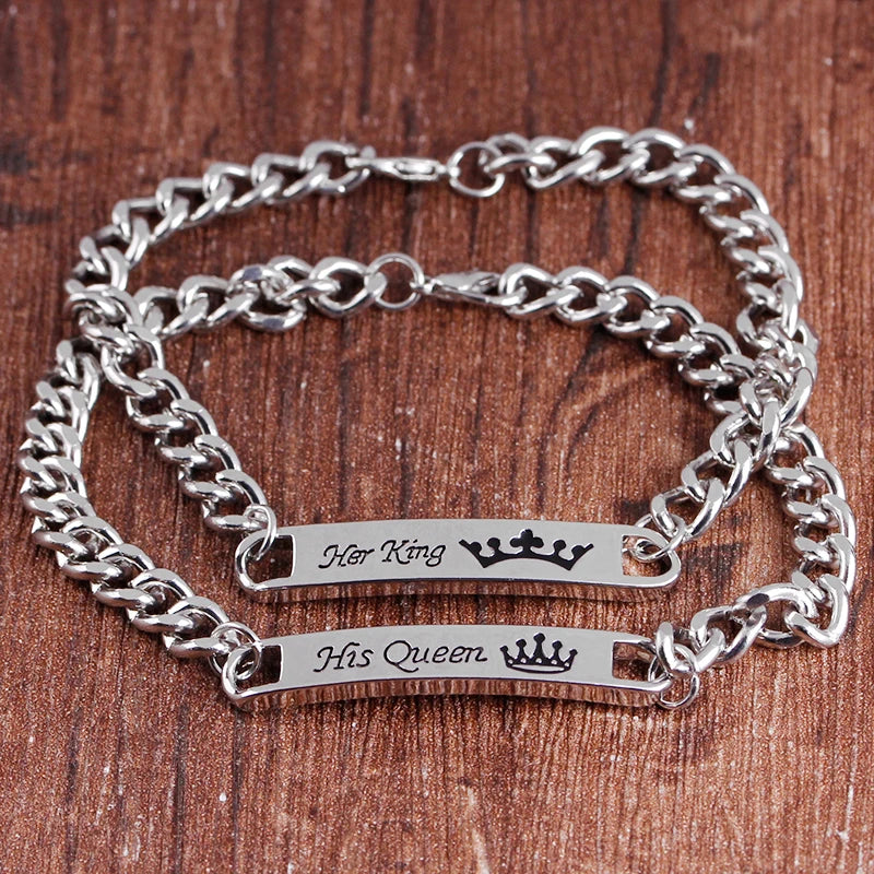 His Queen Her King Bracelets For Lovers