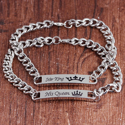 His Queen Her King Bracelets For Lovers