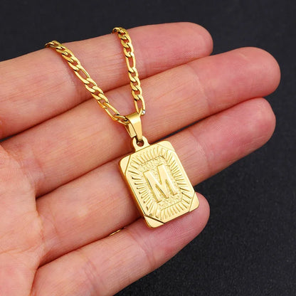 Gold Initial Pendant Necklace