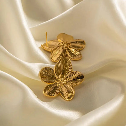 18K Gold Plated Butterfly Stud Earring