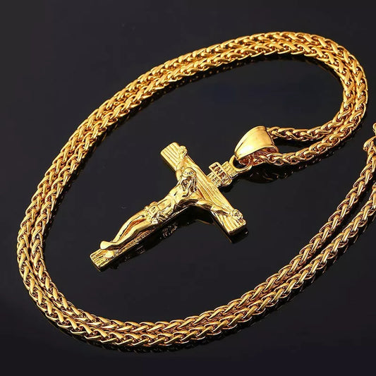 Religious Jesus Cross Necklace for Men