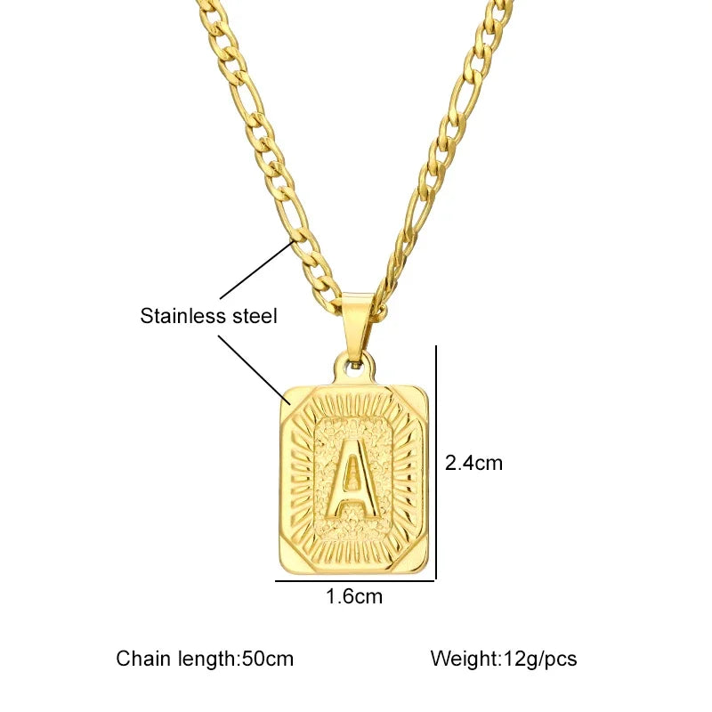 Gold Initial Pendant Necklace