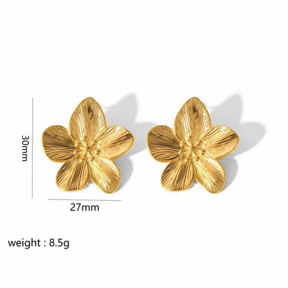 18K Gold Plated Butterfly Stud Earring